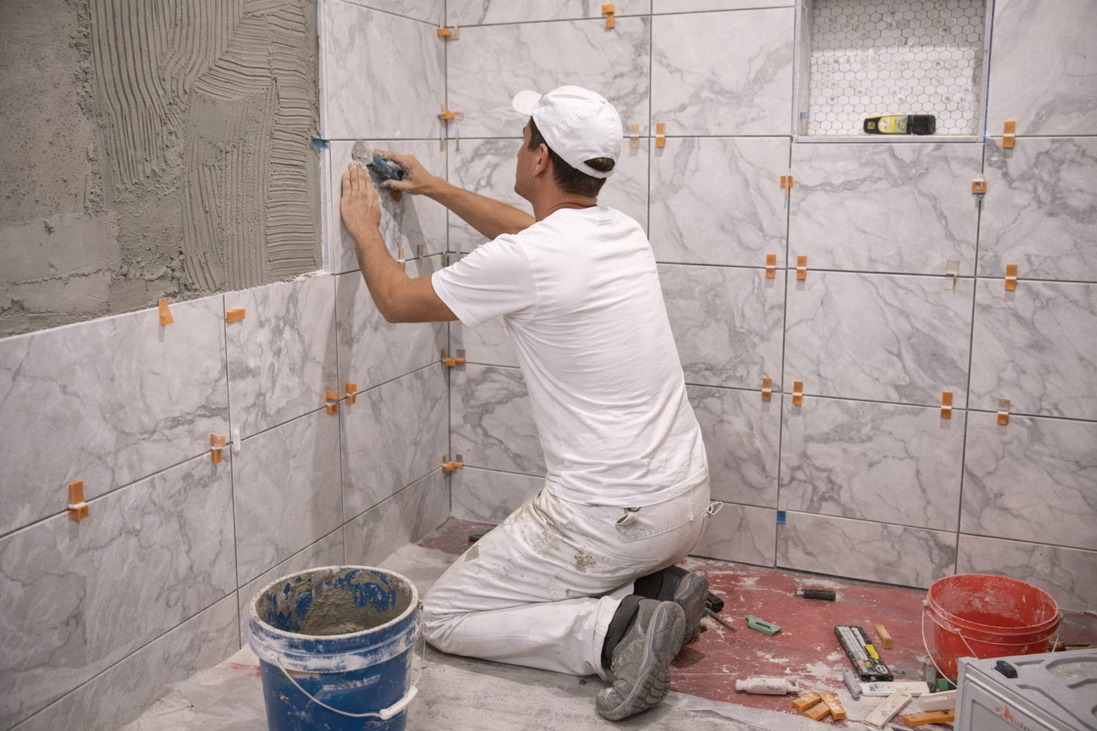 Shower renovation and bathroom finish work
